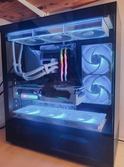 PC Gamer Reconditionné – Full White Édition • Ryzen 9 • Radeon XT • 32Go DDR5 • 1To NVMe